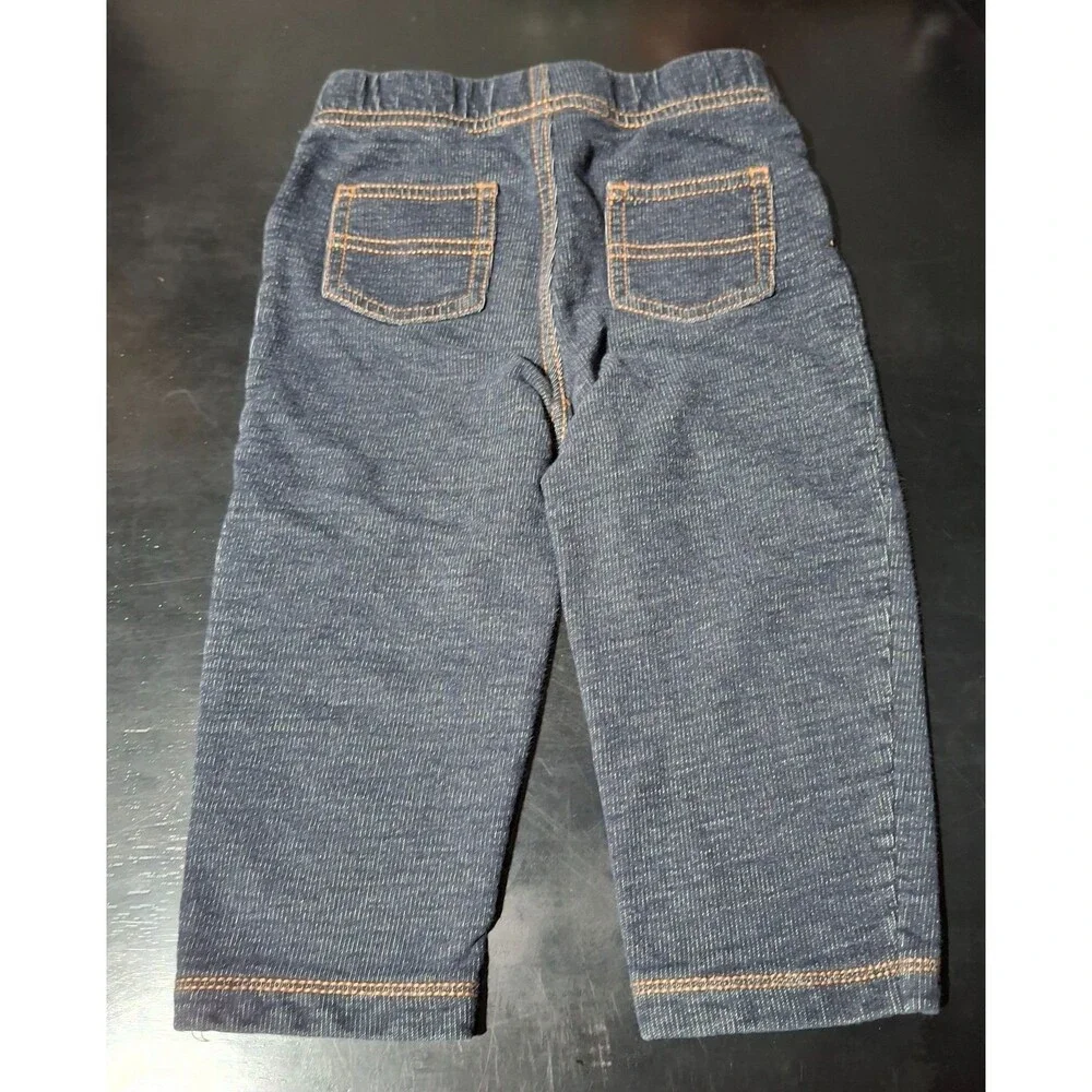 Carter's Boys 18 Months Blue Grey Plaid Hooded Jacket & Pants 2 Piece Outfit
